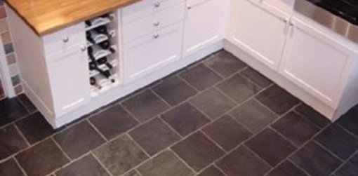 Natural slate flooring