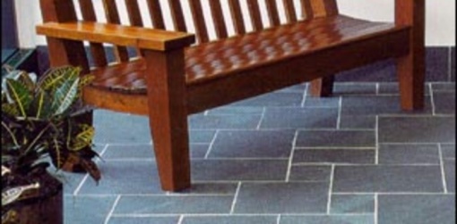 Natural slate flooring