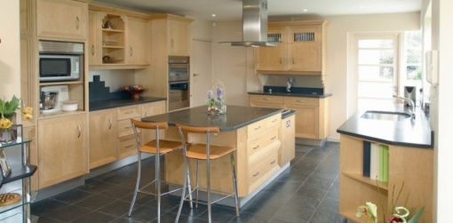 Natural slate flooring